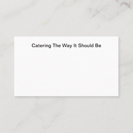 Catering Moderne nieuwe Visitekaartjes (Achterkant)