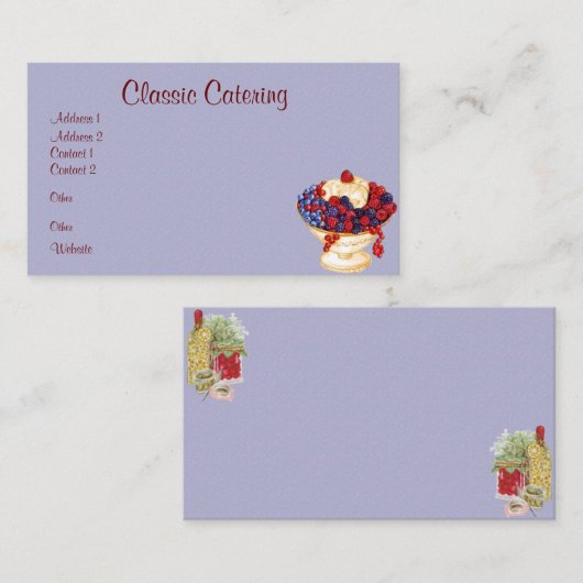 Catering of Chef Visitekaartje (Voorkant / Achterkant)