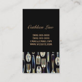 Catering Party Wedding Planner Restaurant Visitekaartje (Achterkant)