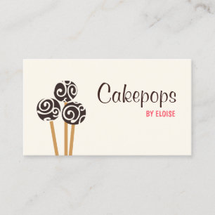 Catering Pastry Chef Baking Cakepops Dessert Cream Visitekaartje