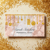 Catering Personal Chef Kitchen Gold Pink  Visitekaartje