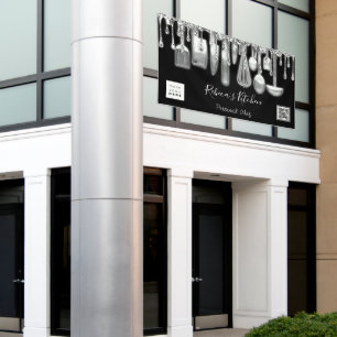 Catering Personal Chef Kitchen Gold Qr Logo Silver Spandoek