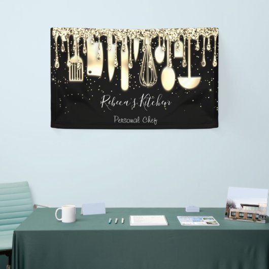 Catering Personal Chef Kitchen Gold Utiers Black Spandoek (Beurs)