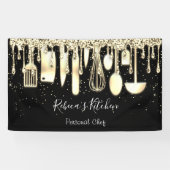 Catering Personal Chef Kitchen Gold Utiers Black Spandoek (Horizontaal)