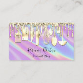 Catering Personal Chef Kitchen Holograf Gold Visitekaartje (Voorkant)