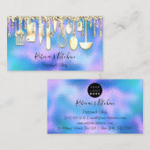 Catering Personal Chef Kitchen Knifes Golden Blue Visitekaartje (Voorkant / Achterkant)