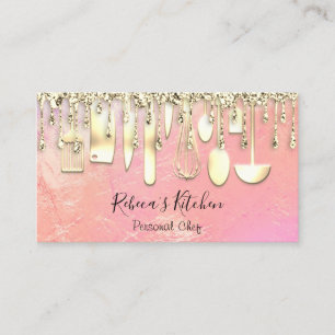 Catering Personal Chef Kitchen Knifes Golden Drids Visitekaartje