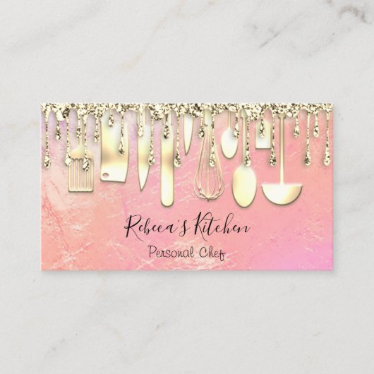 Catering Personal Chef Kitchen Knifes Golden Drids Visitekaartje (Voorkant)