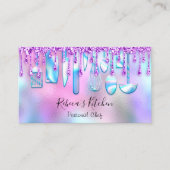 Catering Personal Chef Kitchen Knifes Holographic Visitekaartje (Voorkant)
