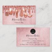 Catering Personal Chef Kitchen Knifes Roos Blush Visitekaartje (Voorkant / Achterkant)