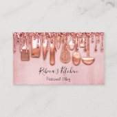 Catering Personal Chef Kitchen Knifes Roos Blush Visitekaartje (Voorkant)