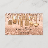 Catering Personal Chef Kitchen Knifes Roos Glitter Visitekaartje (Voorkant)