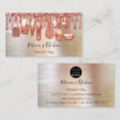 Catering Personal Chef Kitchen Knifes Roos Metal Visitekaartje (Voorkant / Achterkant)