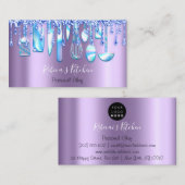 Catering Personal Chef Kitchen Paarse Blue Drives Visitekaartje (Voorkant / Achterkant)