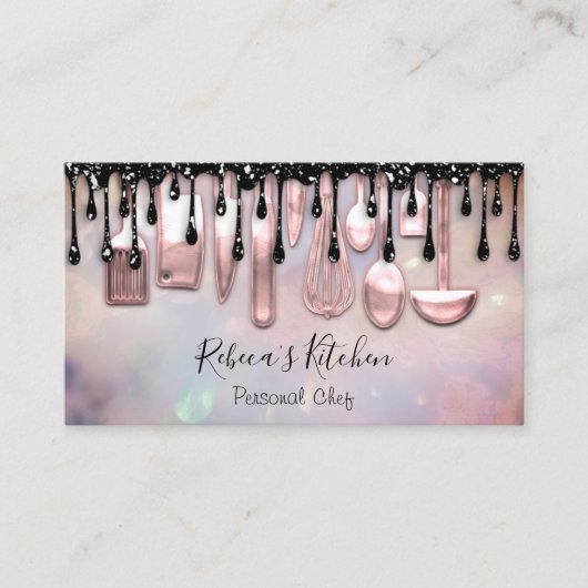 Catering Personal Chef Restaurant Cooking DripRoze Visitekaartje (Voorkant)