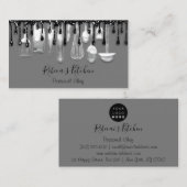 Catering Personal Chef Restaurant Drift Black Drip Visitekaartje (Voorkant / Achterkant)
