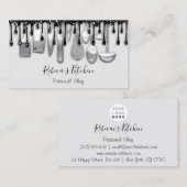 Catering Personal Chef Restaurant Drift Black Grey Visitekaartje (Voorkant / Achterkant)