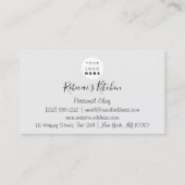 Catering Personal Chef Restaurant Drift Black Grey Visitekaartje (Achterkant)