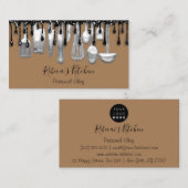 Catering Personal Chef Restaurant Drip Black Brown Visitekaartje (Voorkant / Achterkant)