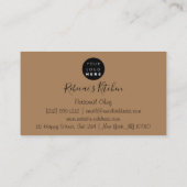 Catering Personal Chef Restaurant Drip Black Brown Visitekaartje (Achterkant)