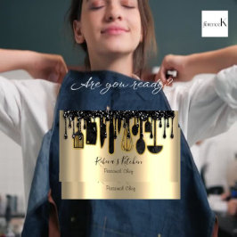 Catering Personal Chef Restaurant Drip Black Gold Visitekaartje