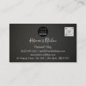 Catering Personal Chef Restaurant Drip Black QR Visitekaartje (Achterkant)
