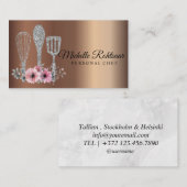 Catering Personal Chef Restaurant Drip Bronze Visitekaartje (Voorkant / Achterkant)