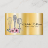 Catering Personal Chef Restaurant Drip Red Gold B Visitekaartje (Voorkant)