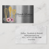 Catering Personal Chef Restaurant Drip Red Gold Visitekaartje (Voorkant / Achterkant)