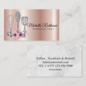 Catering Personal Chef Restaurant Drip Red Gold Visitekaartje (Voorkant / Achterkant)