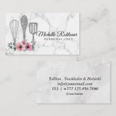 Catering Personal Chef Restaurant Drip Red Gold Visitekaartje (Voorkant / Achterkant)