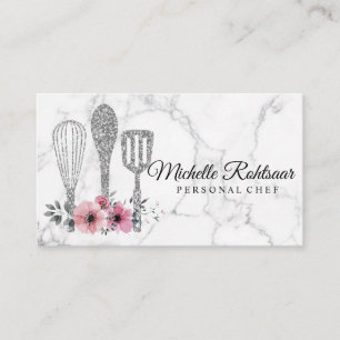 Catering Personal Chef Restaurant Drip Red Gold Visitekaartje