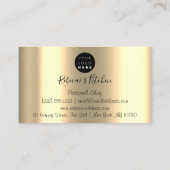 Catering Personal Chef Restaurant Drip Red Gold Visitekaartje (Achterkant)