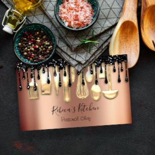 Catering Personal Chef Restaurant Drip Roos Gold Visitekaartje