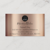 Catering Personal Chef Restaurant Drip RoseGlitter Visitekaartje (Achterkant)