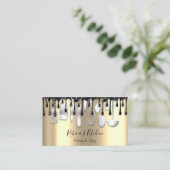 Catering Personal Chef Restaurant Drip SilverGold Visitekaartje (Staand voorkant)