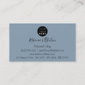 Catering Personal Chef Restaurant Drip Smoky Blue Visitekaartje (Achterkant)