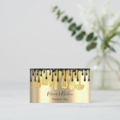 Catering Personal Chef Restaurant Gold Black Drive Visitekaartje (Staand voorkant)