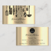 Catering Personal Chef Restaurant Gold Sepia Visitekaartje (Voorkant / Achterkant)