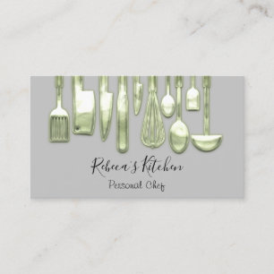 Catering Personal Chef Restaurant Green Grey Visitekaartje
