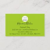 Catering Personal Chef Restaurant Green Lemon Visitekaartje (Achterkant)