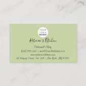 Catering Personal Chef Restaurant Green Mint Visitekaartje (Achterkant)