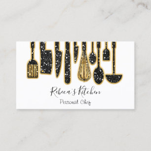 Catering Personal Chef Restaurant Kitchen Blue Visitekaartje