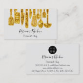 Catering Personal Chef Restaurant Kitchen Gold Visitekaartje (Voorkant / Achterkant)