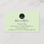 Catering Personal Chef Restaurant Kitchen Green Visitekaartje (Achterkant)
