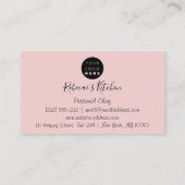 Catering Personal Chef Restaurant Kitchen Pink Visitekaartje (Achterkant)