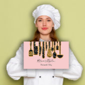 Catering Personal Chef Restaurant Kitchen Pink Visitekaartje