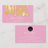 Catering Personal Chef Restaurant Kitchen Pink Visitekaartje (Voorkant / Achterkant)