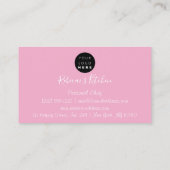 Catering Personal Chef Restaurant Kitchen Pink Visitekaartje (Achterkant)