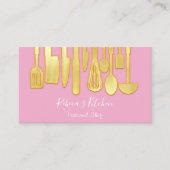 Catering Personal Chef Restaurant Kitchen Pink Visitekaartje (Voorkant)